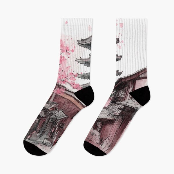 Item preview, Kyoto Pagoda in Sakura Bloom designed and sold by nemfisart.