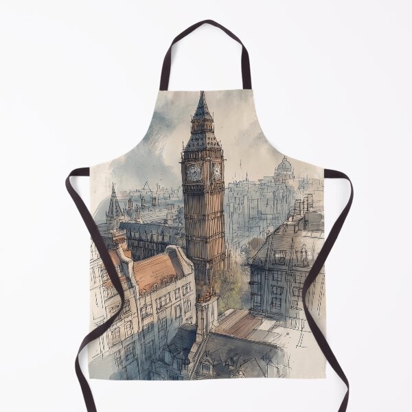 Item preview, Big Ben Watercolor Sketch designed and sold by nemfisart.