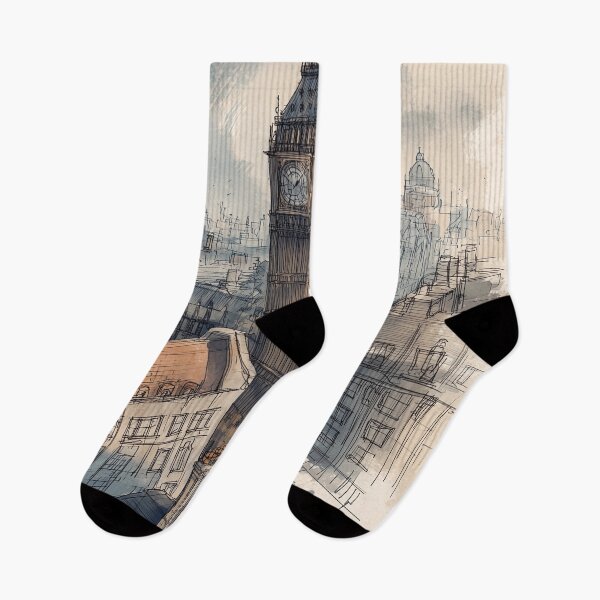 Item preview, Big Ben Watercolor Sketch designed and sold by nemfisart.