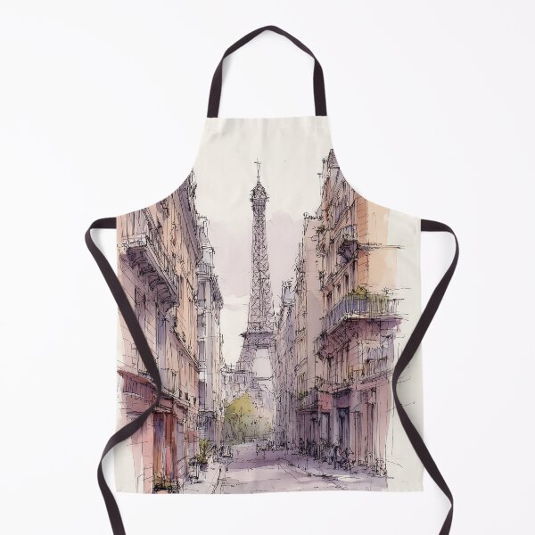 Item preview, Paris Street with Eiffel Tower designed and sold by nemfisart.