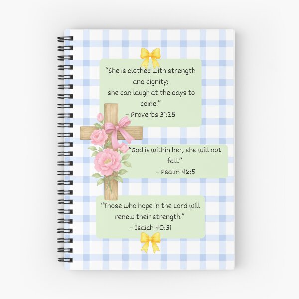 Item preview, Christian Notebook for Bible Study Bible Verses Quotes designed and sold by Made of Good Days.