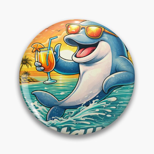 Item preview, Stay Splashy Funny Dolphin Beach design  designed and sold by Rise phoenix .
