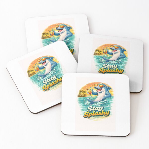Item preview, Stay Splashy Funny Dolphin Beach design  designed and sold by Rise phoenix .