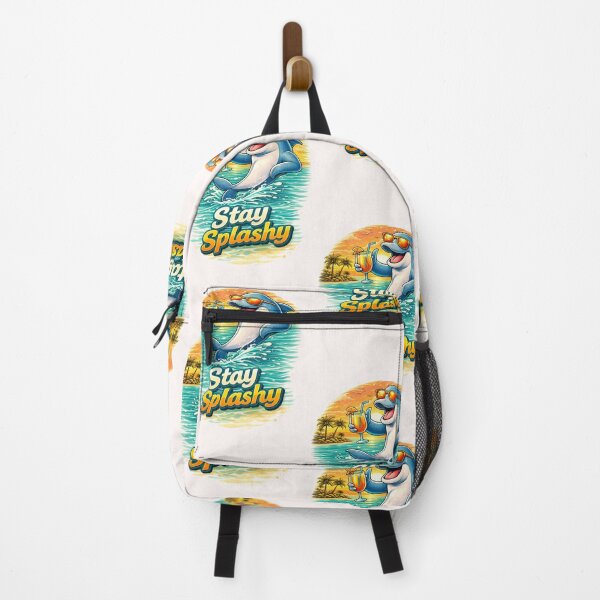 Item preview, Stay Splashy Funny Dolphin Beach design  designed and sold by Rise phoenix .