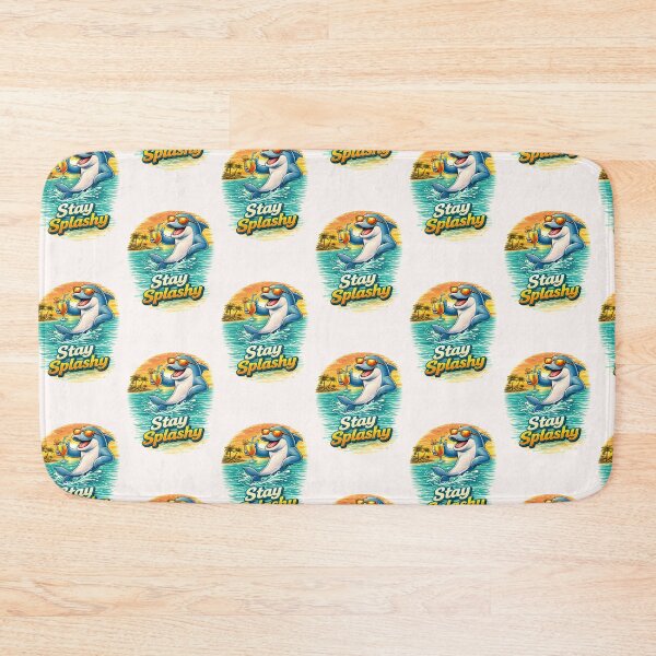 Item preview, Stay Splashy Funny Dolphin Beach design  designed and sold by Rise phoenix .