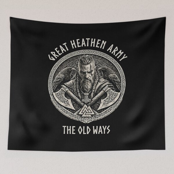 Item preview, Great Heathen Army The Old Ways Viking Warrior Norse Pagan Mythology Design designed and sold by Freki & Geri.