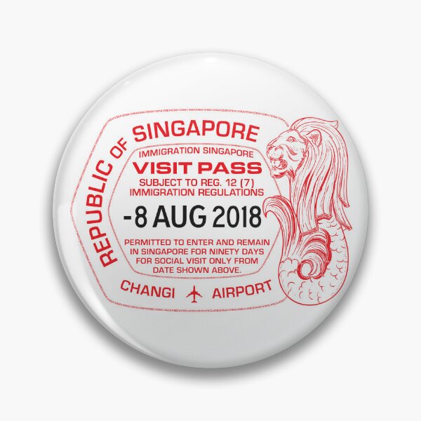 Artikelvorschau, Passstempel - Singapur entworfen und verkauft von travelwitheric.