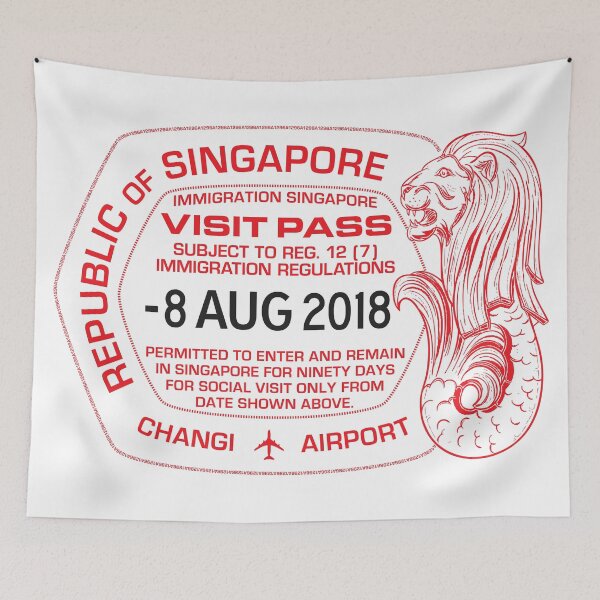 Item preview, Passport Stamp - Singapore designed and sold by travelwitheric.