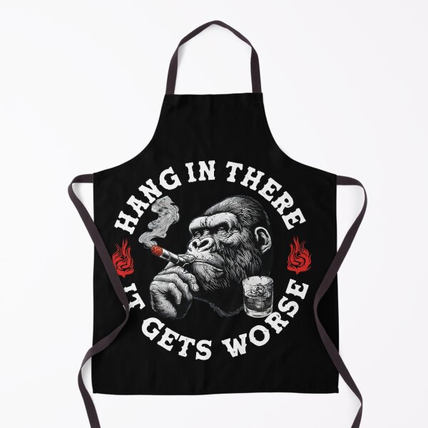 Item preview, Hang in There It Gets Worse Gorilla designed and sold by HUTEND.