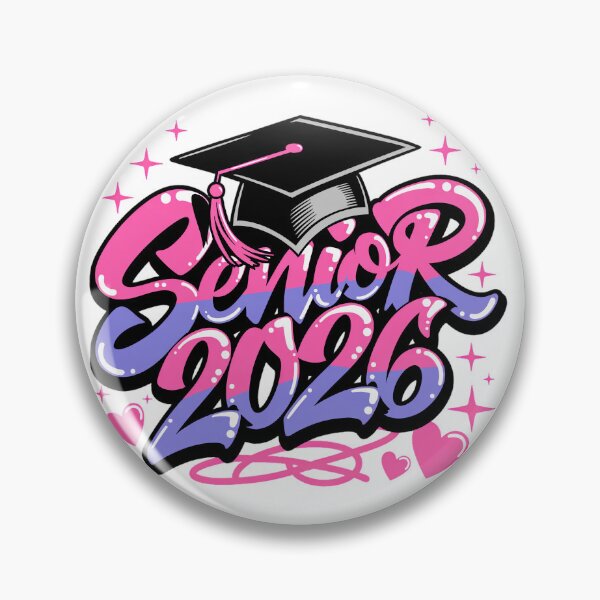 Item preview, Senior 2026 Graffiti | Retro Y2K Pink and Purple Graduation Cap Graphic designed and sold by pixelspaperslab.