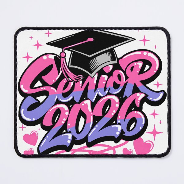 Item preview, Senior 2026 Graffiti | Retro Y2K Pink and Purple Graduation Cap Graphic designed and sold by pixelspaperslab.