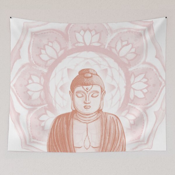 Item preview, Buddha Padma Watercolor - Snow Coral Rose designed and sold by Irene Estelle.