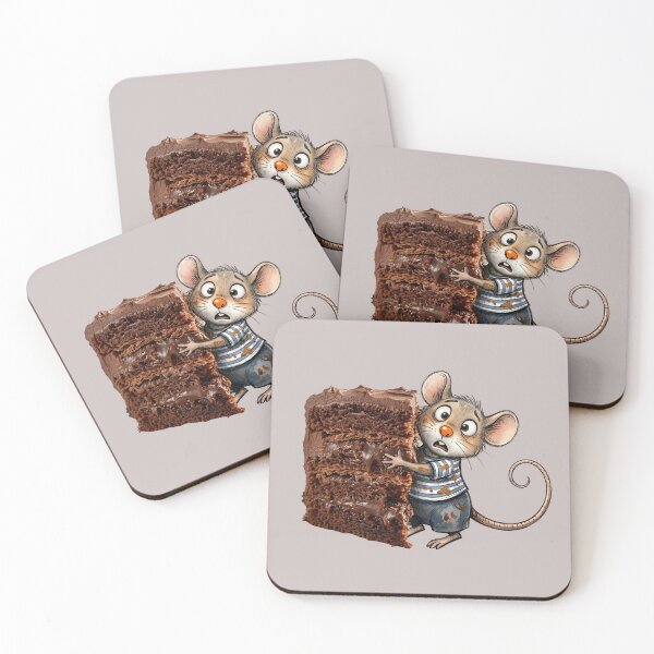 Item preview, Little thief. Mouse & chocolate cake designed and sold by Kiraguapa.