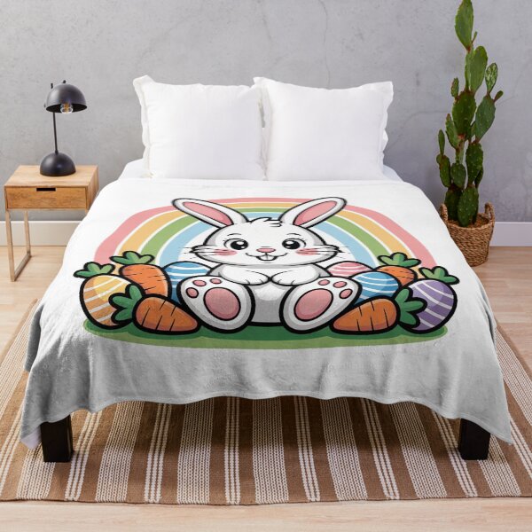 Item preview, Happy Easter Cute Bunny Rainbow designed and sold by QuiteOrbit.