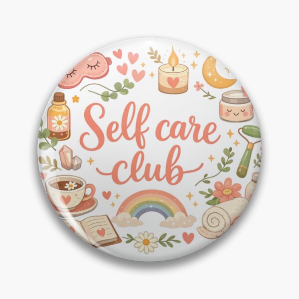 Item preview, Cute Self Care Club Aesthetic Design | Wellness & Mental Health Sticker designed and sold by Sanika arts .