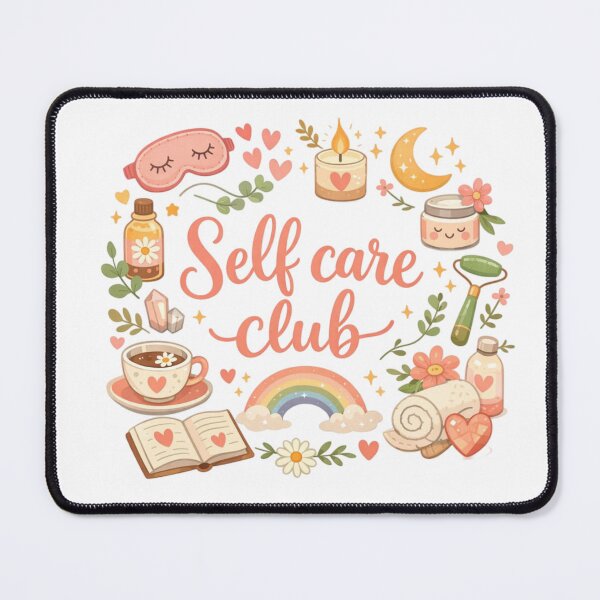 Item preview, Cute Self Care Club Aesthetic Design | Wellness & Mental Health Sticker designed and sold by Sanika arts .