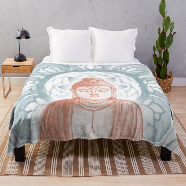 Item preview, Buddha Padma Watercolor - Snow Coral Peacock designed and sold by Irene Estelle.