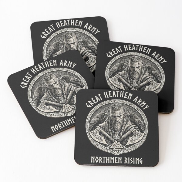 Item preview, Great Heathen Army Northmen Rising Viking Warrior Norse Mythology Pagan Design designed and sold by Freki & Geri.