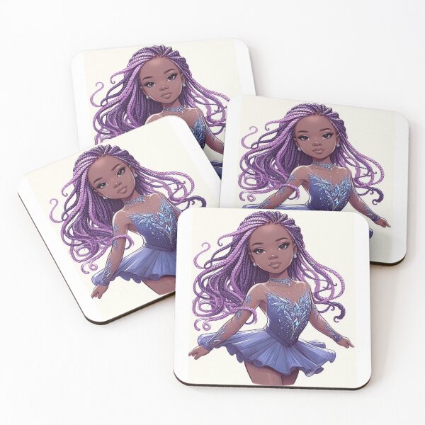 Item preview, Black Purple Skate Girl designed and sold by Lucienne Reimagined.
