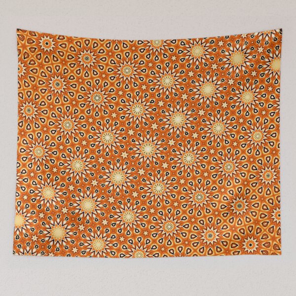 Item preview, Warm Sunburst Pattern in Gold Tones designed and sold by Fractal Journeys.