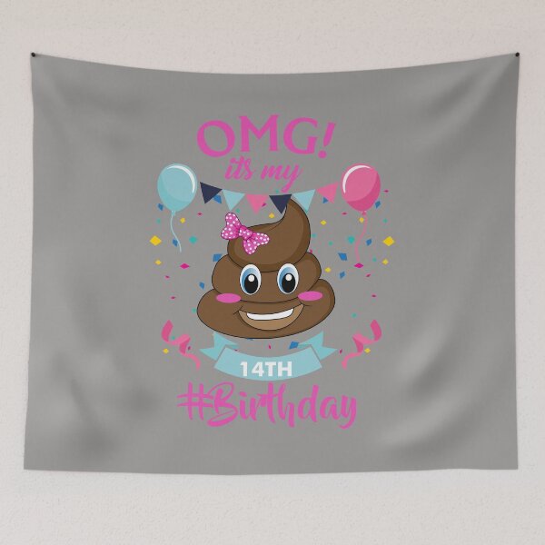 Item preview, 14th Birthday Girl - Poop Emoji designed and sold by melsens.
