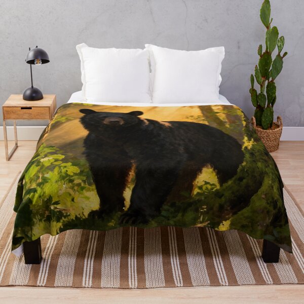 Item preview, Lone Black Bear In The Forest designed and sold by Glimmersmith.