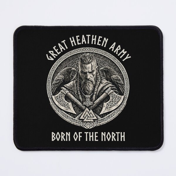 Item preview, Great Heathen Army Born of the North Viking Warrior Norse Mythology Pagan Design designed and sold by Freki & Geri.