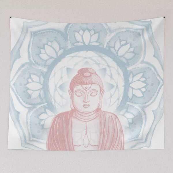 Item preview, Buddha Padma Watercolor - Snow Rose Sky designed and sold by Irene Estelle.