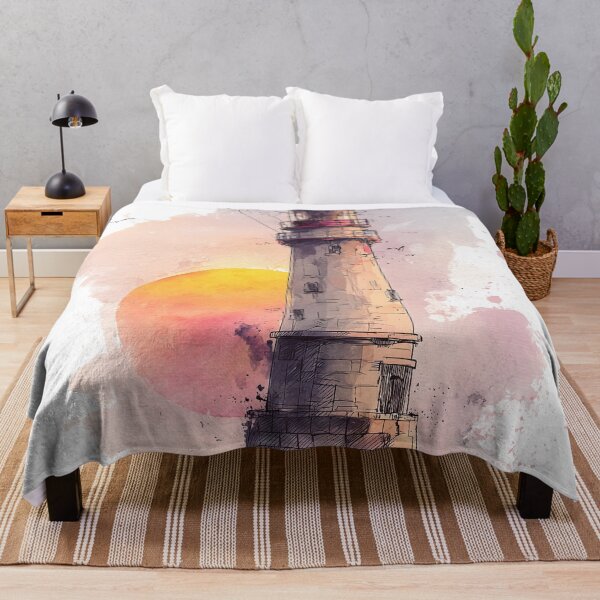 Item preview, Sunset Lighthouse Watercolor designed and sold by nemfisart.