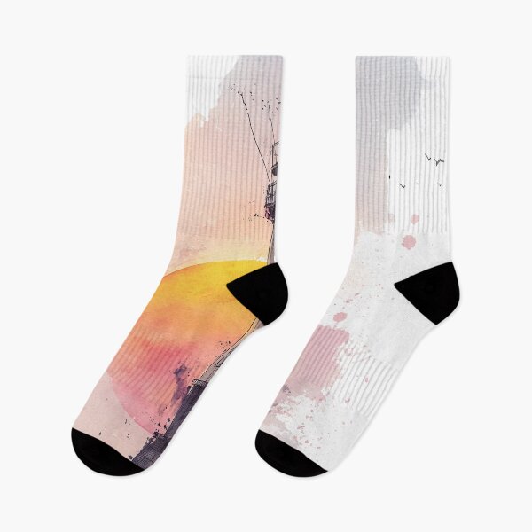 Item preview, Sunset Lighthouse Watercolor designed and sold by nemfisart.