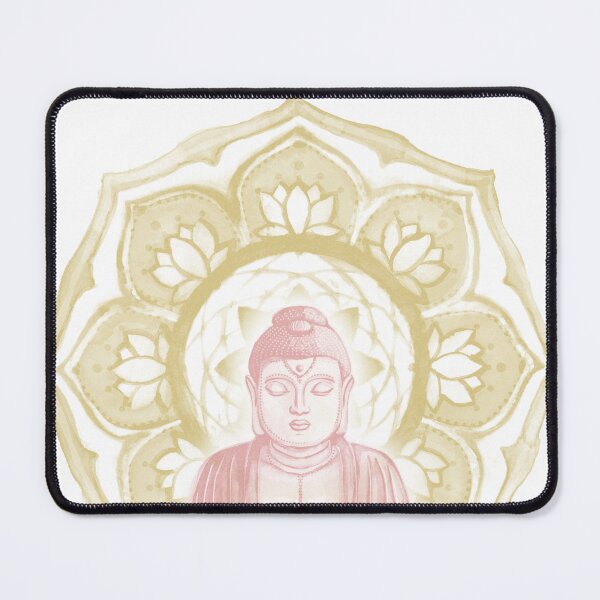 Item preview, Buddha Padma Watercolor - Snow Rose Saffron designed and sold by Irene Estelle.