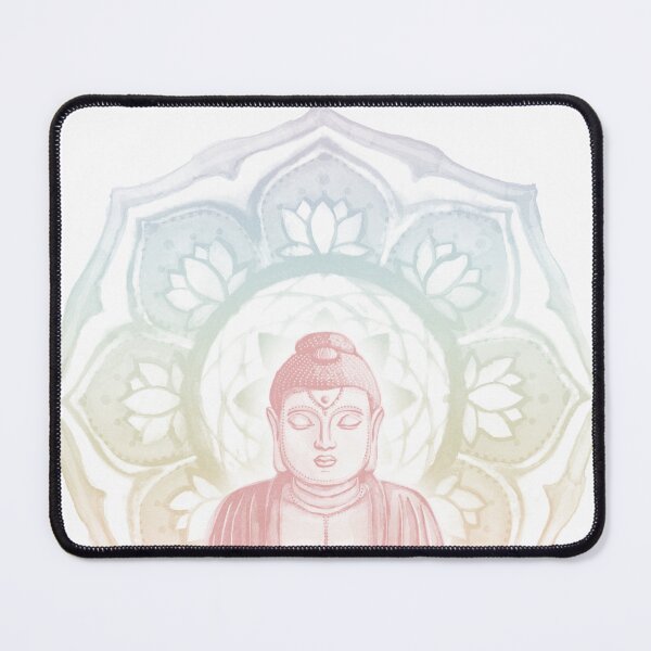 Item preview, Buddha Padma Watercolor - Snow Rose Rainbow Sorbet designed and sold by Irene Estelle.