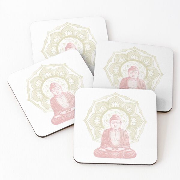 Item preview, Buddha Padma Watercolor - Snow Rose Gold designed and sold by Irene Estelle.