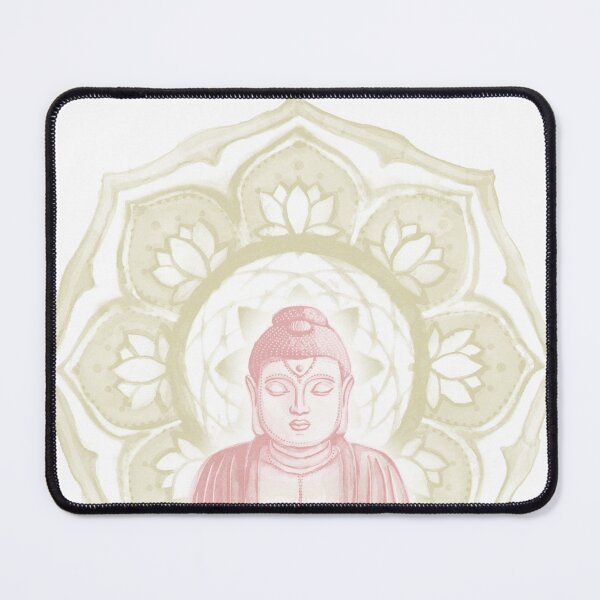 Item preview, Buddha Padma Watercolor - Snow Rose Gold designed and sold by Irene Estelle.