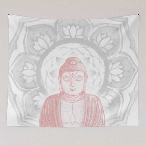 Item preview, Buddha Padma Watercolor - Snow Rose Fog designed and sold by Irene Estelle.