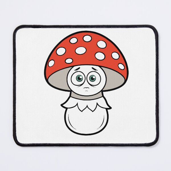 Item preview, Cute Sad Mushroom Face Cartoon Vector Illustration Shy Fungi designed and sold by FungiKaboul.