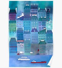 Paris Blues Painting Poster