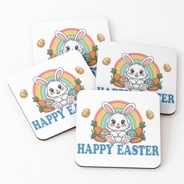 Item preview, Funny Rainbow Bunny Happy Easter designed and sold by QuiteOrbit.