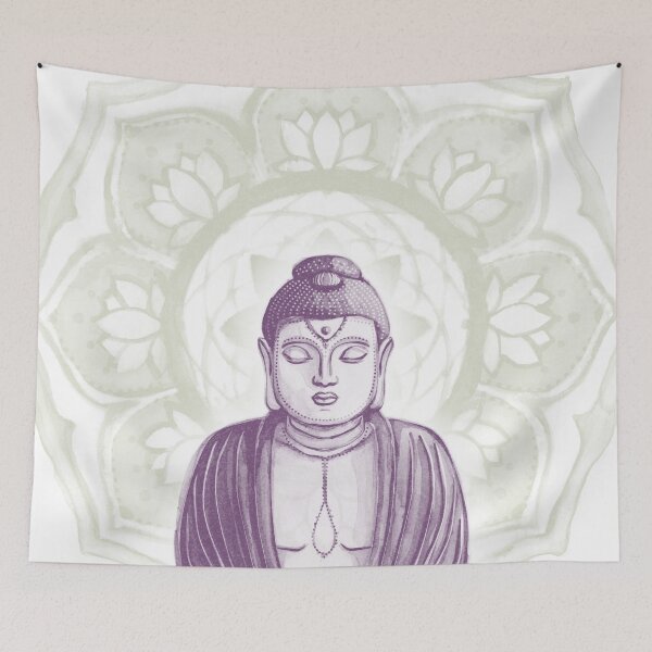 Item preview, Buddha Padma Watercolor - Snow Plum Tea designed and sold by Irene Estelle.