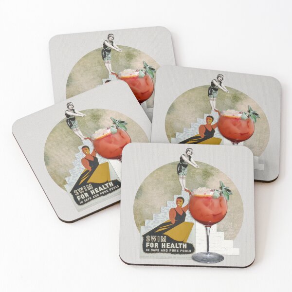 Item preview, Dive Into Happy Hour – Vintage Surreal Collage designed and sold by The Blue Window.