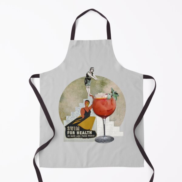 Item preview, Dive Into Happy Hour – Vintage Surreal Collage designed and sold by The Blue Window.
