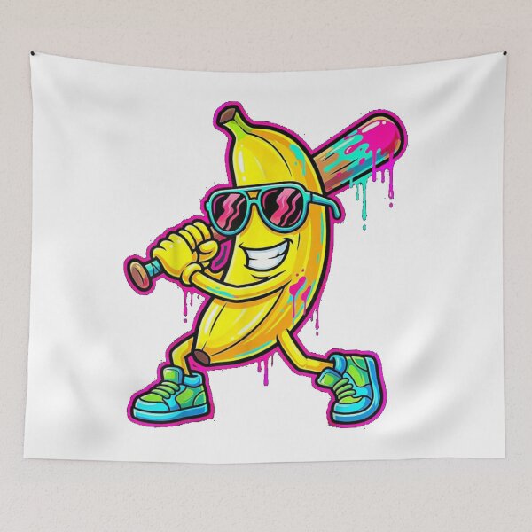 Item preview, Funny Banana Baseball Drip Apparel designed and sold by RowenaKihn.