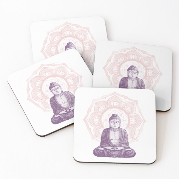 Item preview, Buddha Padma Watercolor - Snow Plum Rose designed and sold by Irene Estelle.