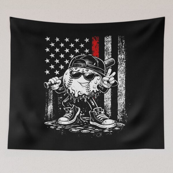 Item preview, Cool Dripping Baseball USA Flag designed and sold by KIROSALS.