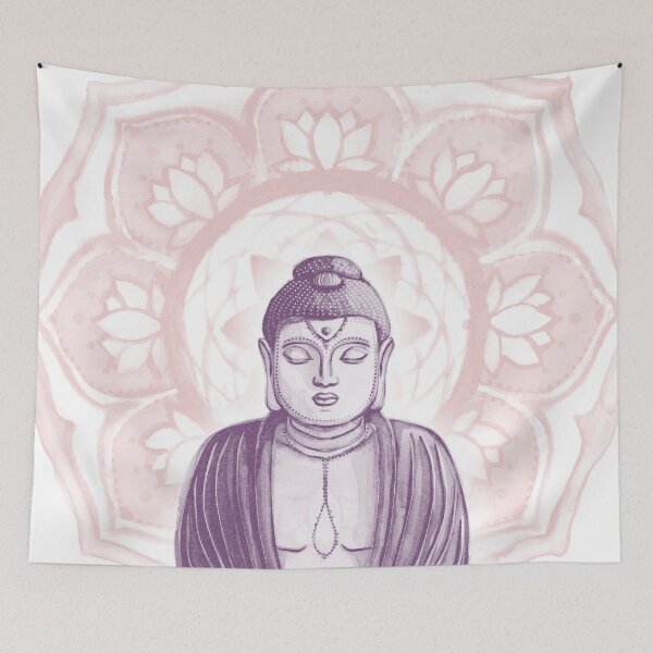 Item preview, Buddha Padma Watercolor - Snow Plum Rose designed and sold by Irene Estelle.