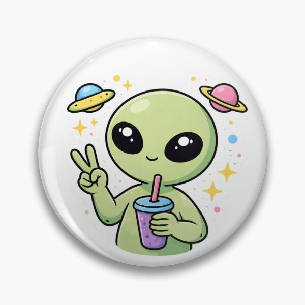 Item preview, Stay Weird – Cute Alien Aesthetic Sticker designed and sold by MrDev.