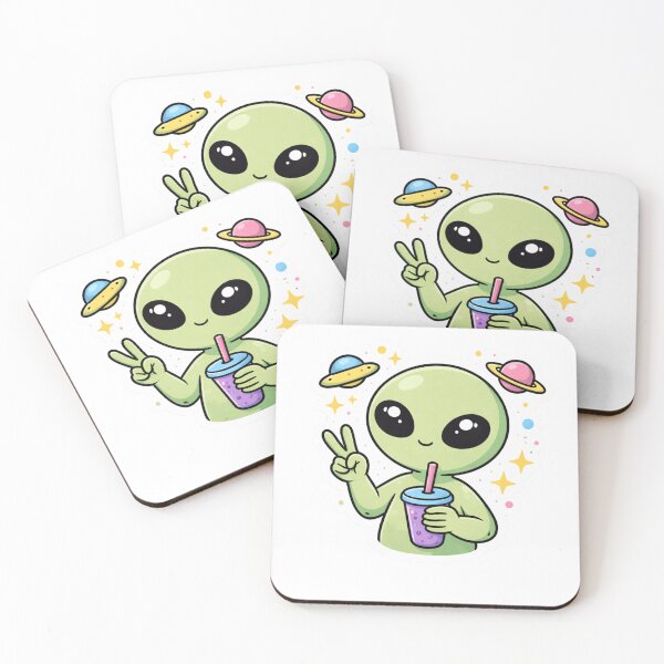 Item preview, Stay Weird – Cute Alien Aesthetic Sticker designed and sold by MrDev.