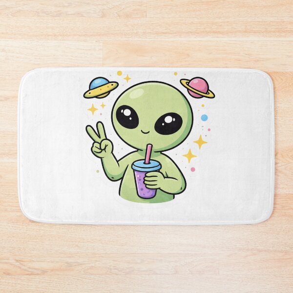 Item preview, Stay Weird – Cute Alien Aesthetic Sticker designed and sold by MrDev.