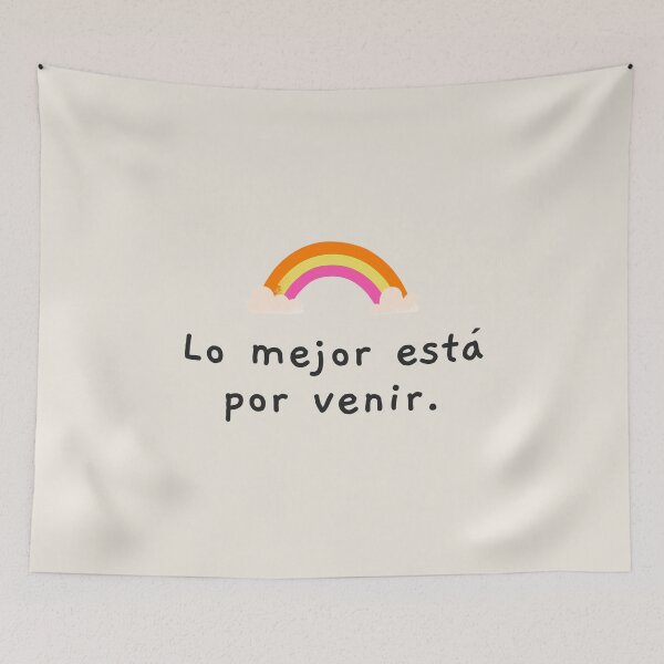 Item preview, Lo mejor está por venir. Spanish inspirational quote, happy designed and sold by Latina Charm.