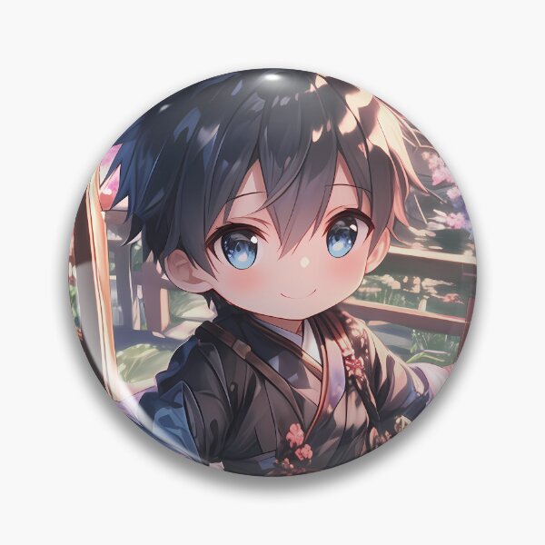 Item preview, Kirito Sword Art Online Chibi Kimono Spring Sakura Town designed and sold by TanglenRabbit.